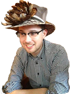 Paul Swain wearing a delightful hat