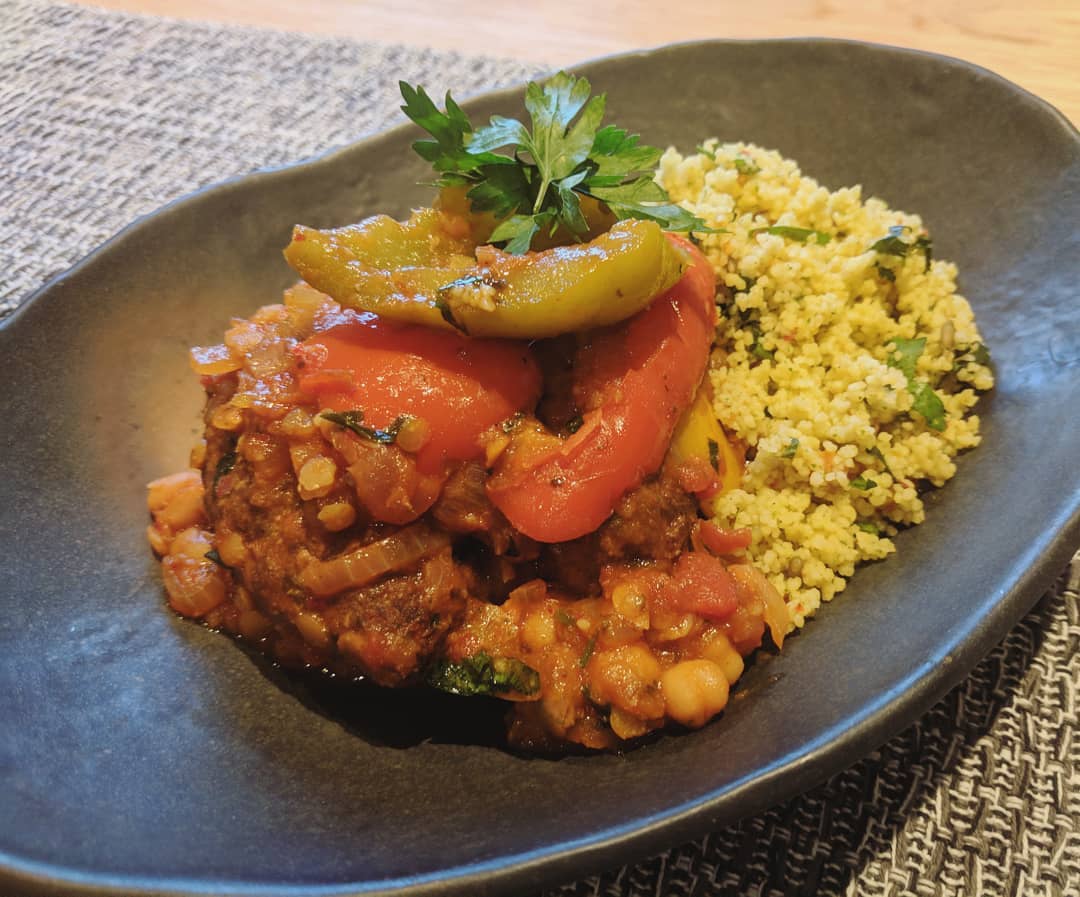 Tagine with merguez and cous cous